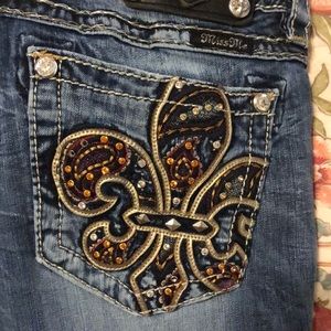 Miss me Jean w/colorful pockets